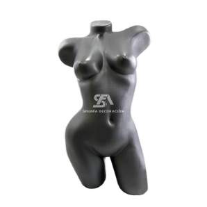 Foto de producto busto femenino de plástico en forma de "S" color gris