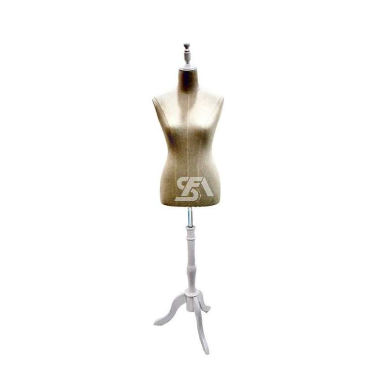 Foto de producto Busto Mujer De Tela Color Blanco Y Base De Plastico