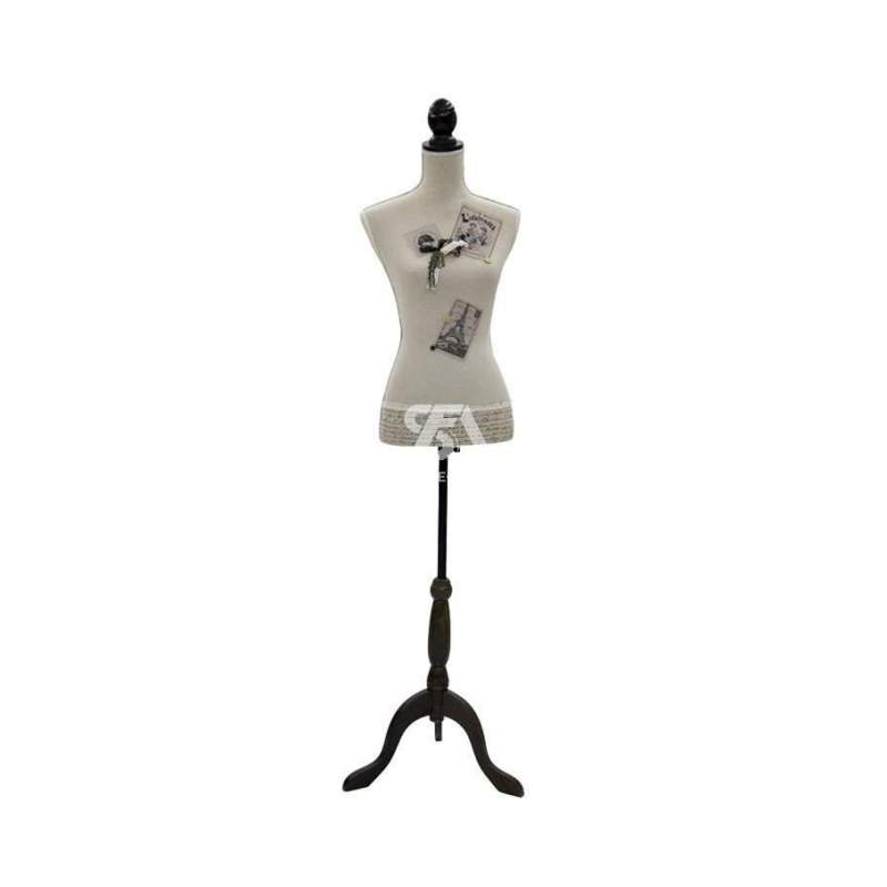 Foto de producto Busto Mujer De Tela Color Marron Con Base De Plastico