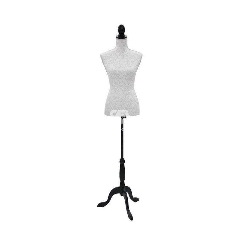 Foto de producto Busto Mujer De Tela Color Negro Con Base De Plastico