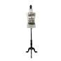 Foto de producto busto infantil forrado de tela estampada con base de madera en color negro