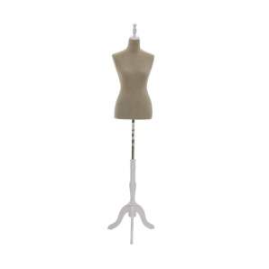 Foto de producto Busto Mujer Con Base Color Madera Blanco De Plastico