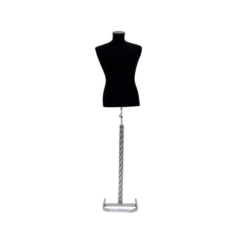 Foto de producto Busto Hombre Color Negro Con Base Metal De Plastico
