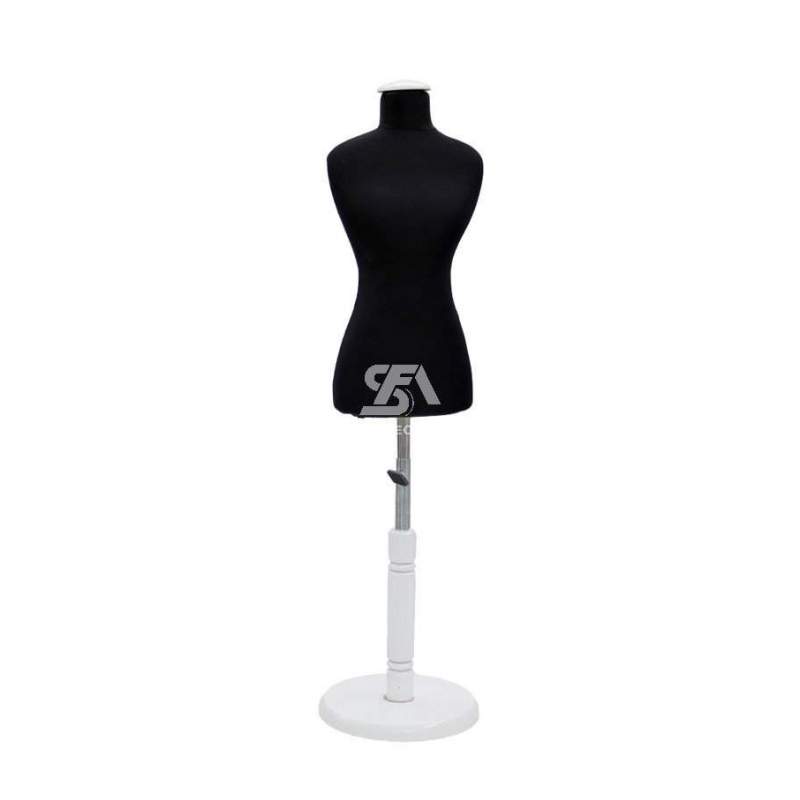 Foto de producto Busto Mujer Color Negro Tamaño Pequeño Con Base Madera Blanco De Plastico