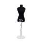 Foto de producto Busto Mujer Color Negro Tamaño Pequeño Con Base Madera Blanco De Plastico